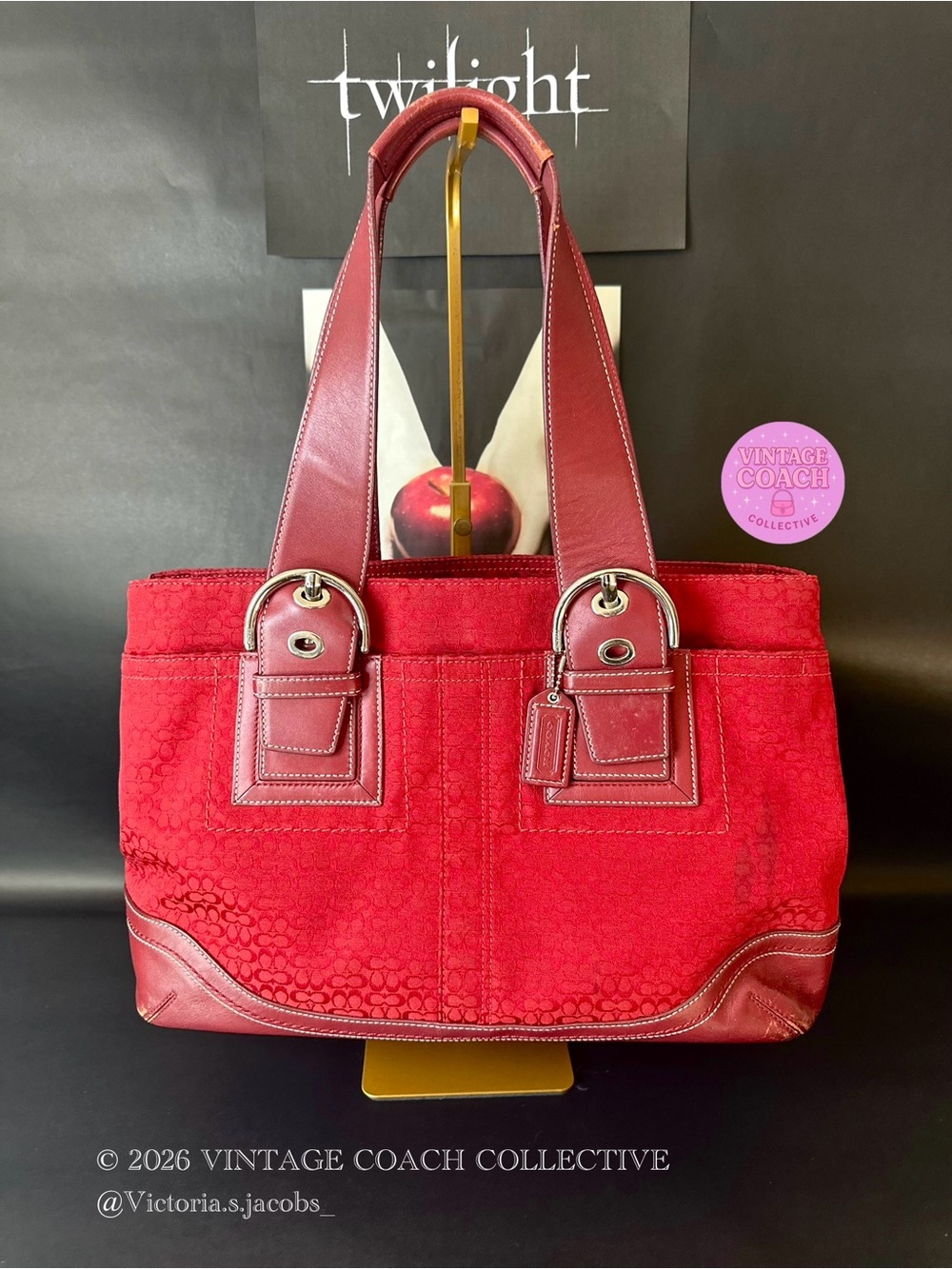 Coach medium soho red tote